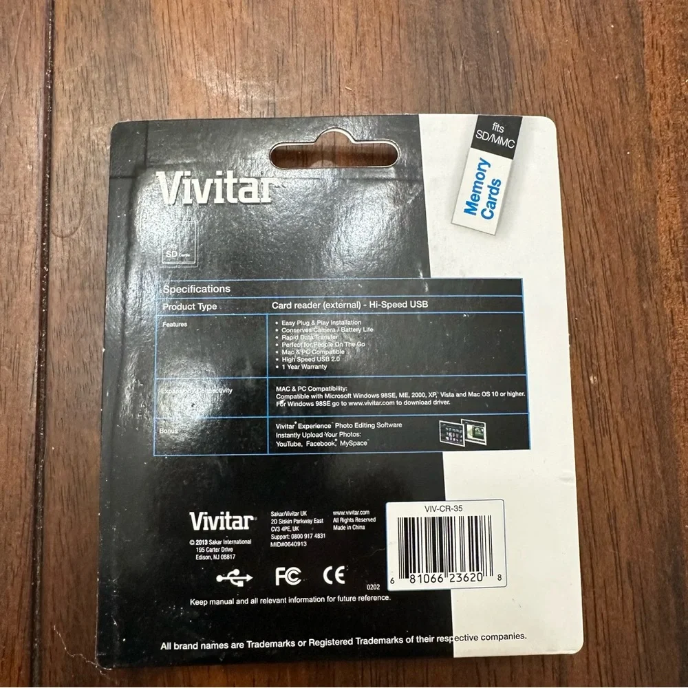 Vivitar secure digital card reader/writer